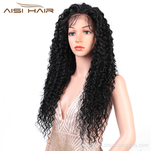 Afro Kinky Curly Wave Long Wavy Deep Wave Front Lace Natural Black Wig Lace Frontal Wig 13x6 Hair Wigs For Black Women